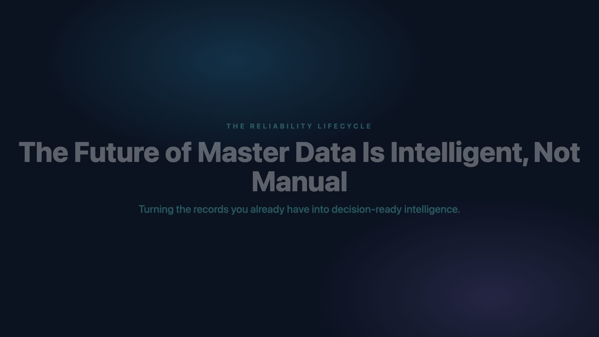 The Future of Master Data Is Intelligent, Not Manual